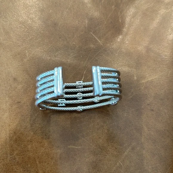 David Yurman Confetti Cuff Bracelet In Sterling Silver With Diamonds - Picture 2 of 4